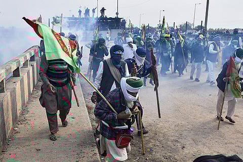 Farmers protest in Patiala