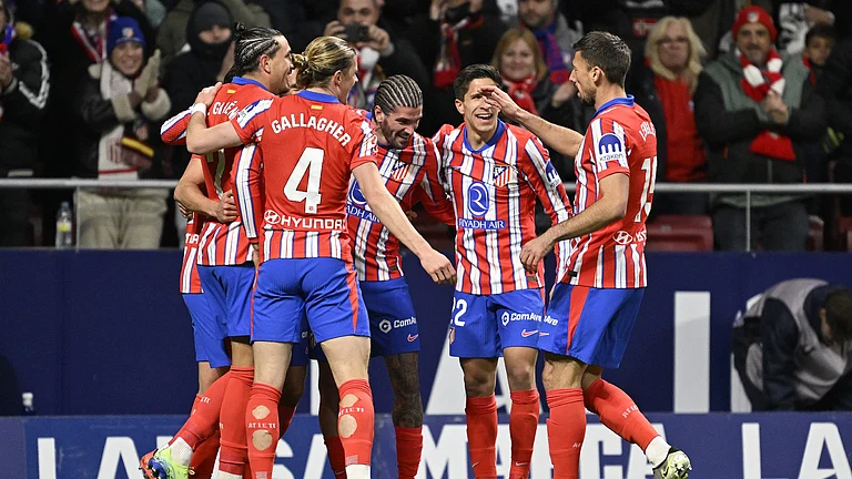 Atletico Madrid celebrate against Sevilla - null