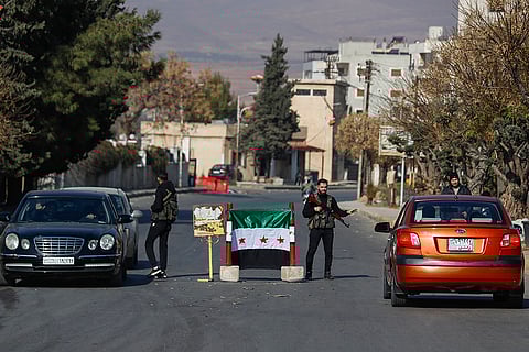 Syrian opposition fighters in Damascus