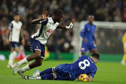 EPL 2024-25, TOT vs CHE: Tottenham's Yves Bissouma challenges for the ball with Chelsea's Enzo Fernandez