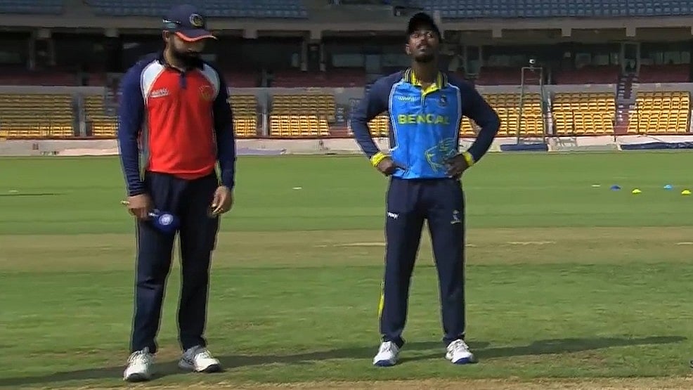 BCCI : Bengal and Chandigarh skippers at the toss.