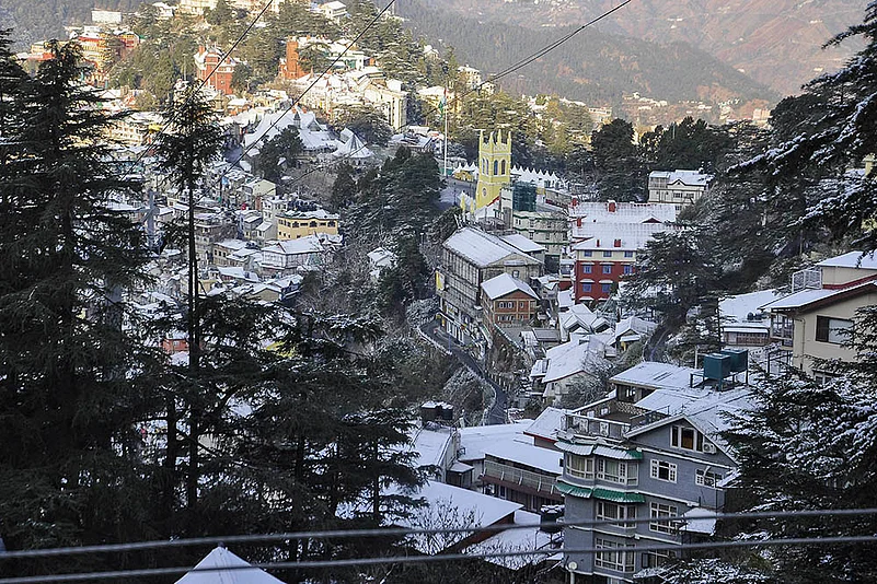North India weather Snowfall in Himachal Pradesh