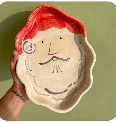 Santa Cloud Plates
