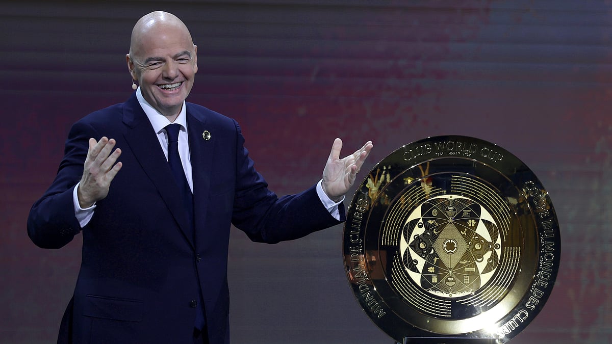 FIFA president Gianni Infantino at Club World Cup draw.