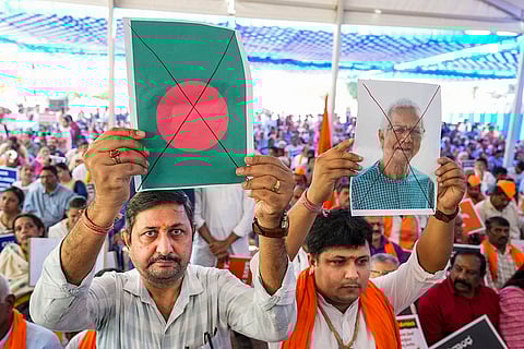 Protest against Bangladesh in Bengaluru