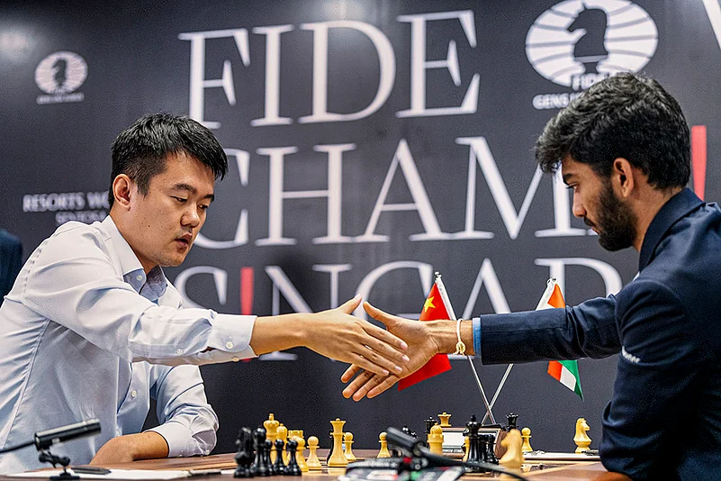 FIDE World Chess Championship 2024 Game 12 D Gukesh vs Ding Liren photos: