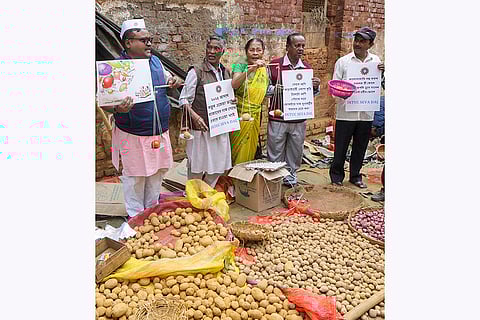 INTUC protest in Kolkata