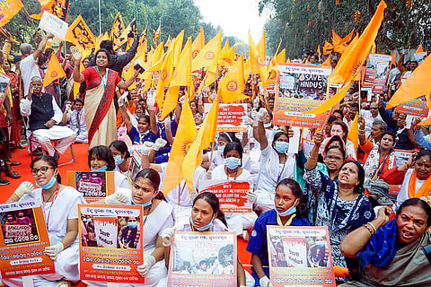 Protest against Bangladesh in Bhubaneswar