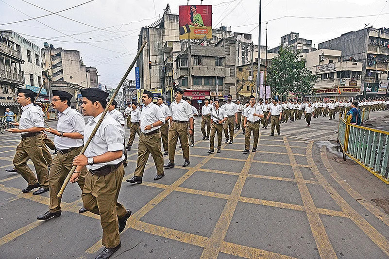 The RSS intensified its campaign in Maharashtra in the recent state elections