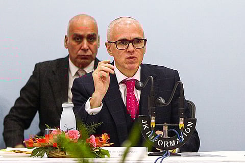 Omar Abdullah interacts with civil society members