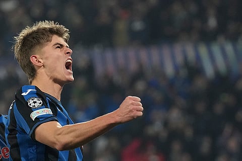 Champions League 2024-25: Atalanta's Charles De Ketelaere celebrates after he scored his side's first goal