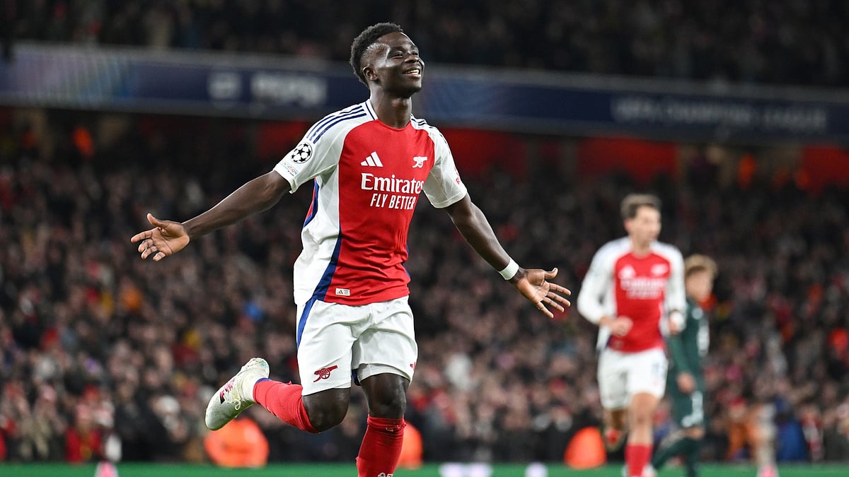 Arsenal goalscorer Bukayo Saka - null