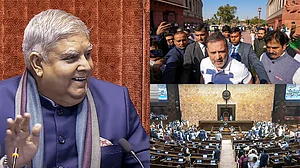 | Photo: PTI : VP Dhankar Accused Of Silencing Opposition; Rahul Gandhi Meets With Lok Sabha Speaker