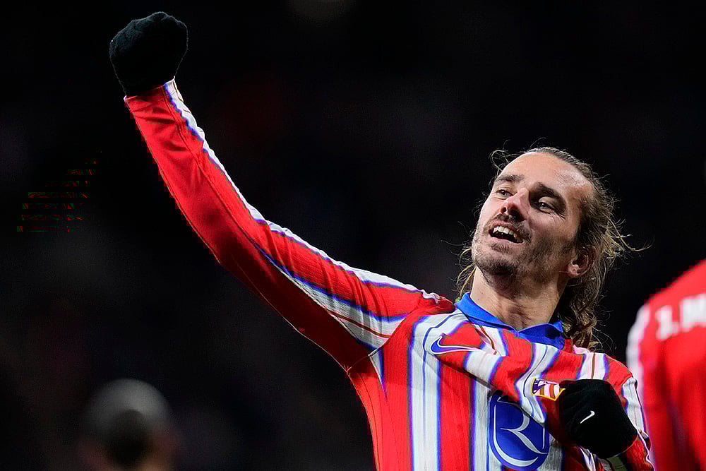 | Photo: AP/Manu Fernandez : UEFA Champions League: Atletico Madrid's Antoine Griezmann celebrates after scoring his side's third goal 