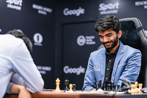 World Chess Championship 2024: D Gukesh during the 14th game