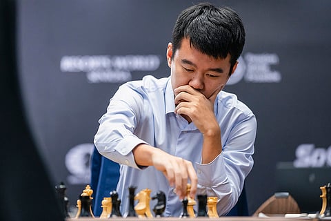 World Chess Championship 2024: China’s Ding Liren during the 14th game