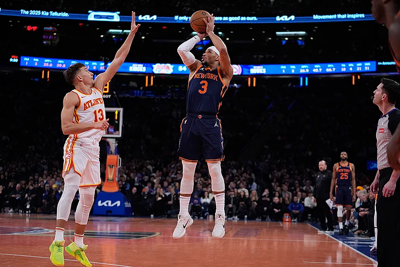 NBA Cup Quarter-Final New York Knicks Vs Atlanta Hawks basketball game pics: Josh Hart