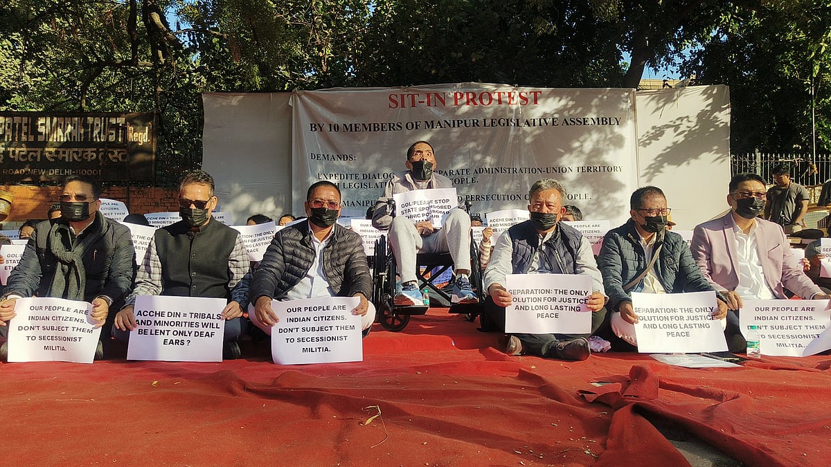 Manipur's Kuki-Zo MLAs Lead 'Symbolic' Silent Protest In Delhi | - Rakhi Bose/Outlook