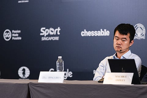 World Chess Championship 2024: China’s Ding Liren during a press conference