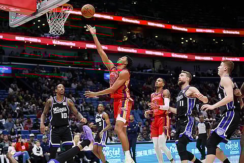 NBA: Pelicans guard Trey Murphy III goes to the basket