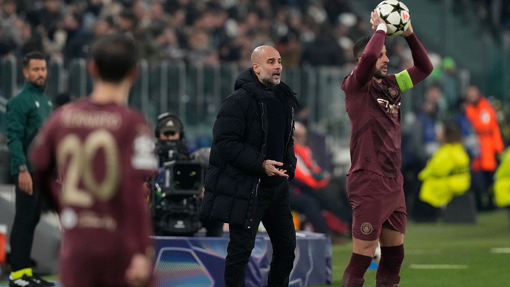 Manchester Citys head coach Pep Guardiola