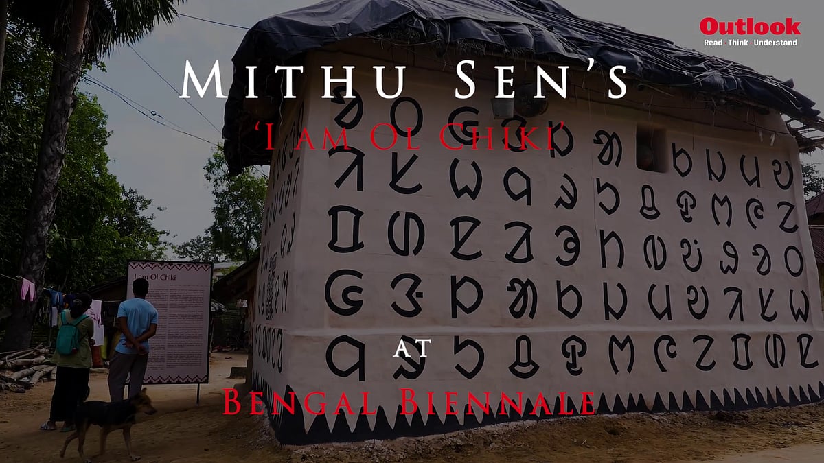 Bengal Biennale 2024 |Mithu Sen brings the Santali script to life