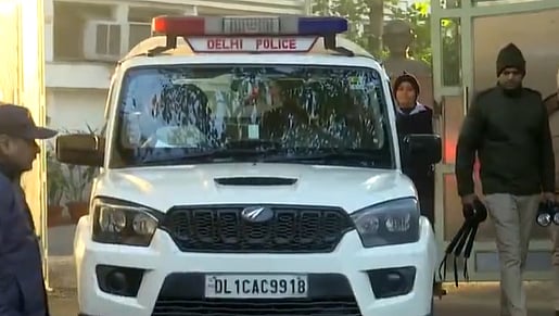 X/ANI Screengrab : Delhi Police at DPS RK Puram as the school gets bomb threat mail