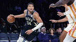 Antetokounmpo scored 32 points against the Hawks