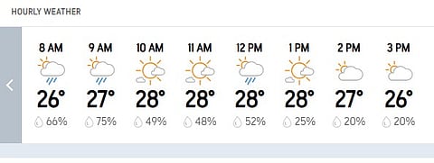 Brisbane Hourly Weather
