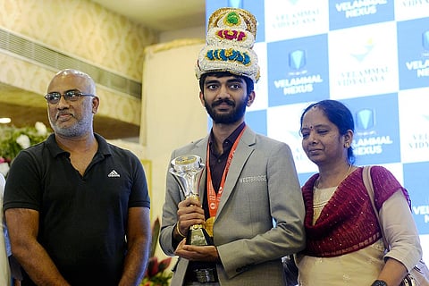 D Gukesh arrives in Chennai