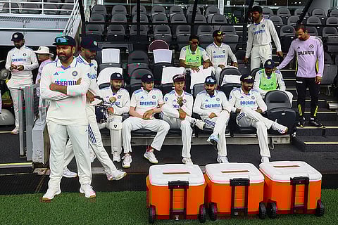 India Vs Australia, 3rd Test Day 3: India's captain Rohit Sharma waits with his players for play to start