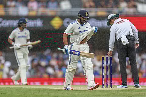 India Vs Australia, 3rd Test Day 3: India's captain Rohit Sharma and KL Rahul leaves the field as rain stops play