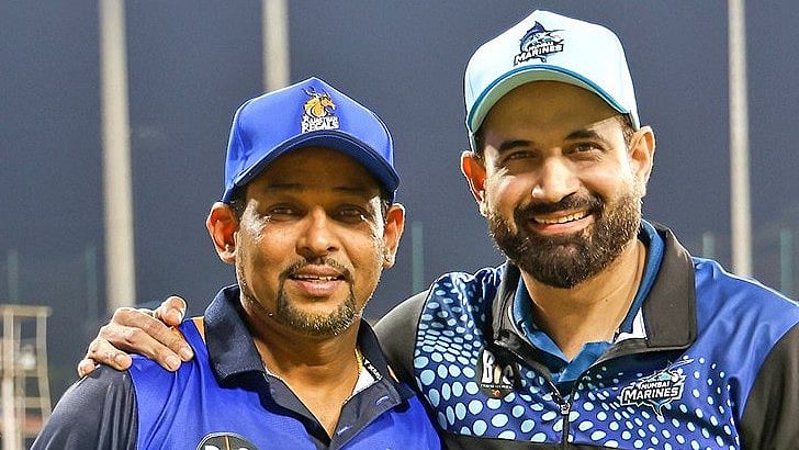 X/Big Cricket League : Team captains Irfan Pathan and Tillakaratne Dilshan at the Big Cricket League.