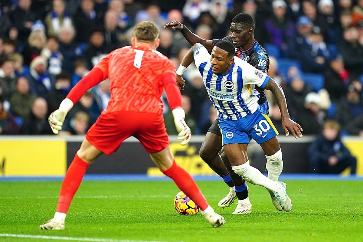 English Premier League Brighton And Hove Albion Vs Crystal Palace football match pics: Ismaila Sarr