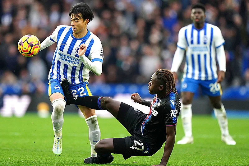 English Premier League Brighton And Hove Albion Vs Crystal Palace football match pics: Kaoru Mitoma