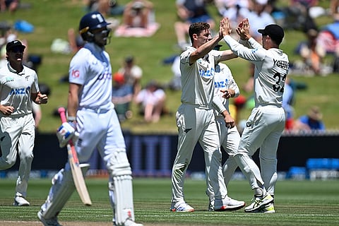 NZ vs ENG 3rd Test: New Zealand's Matt Henry celebrates the wicket England's Ollie Pope