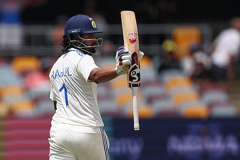 India Vs Australia, 3rd Test Day 4: India's KL Rahul reacts on reaching 50 runs
