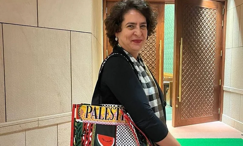 Priyanka Gandhi showing solidarity with Palestine
