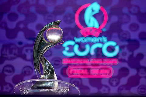Women's Euro 2025 Draw: The tournament trophy is on display
