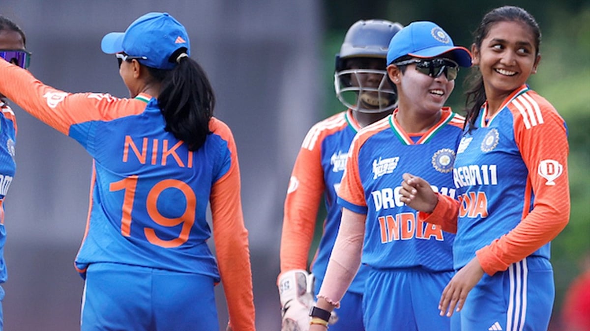 The Indian under-19 womens cricket team.