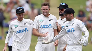 Tim Southee took two wickets in his final Test.