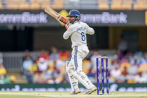 India Vs Australia, 3rd Test Day 4: India's Ravindra Jadeja plays a shot