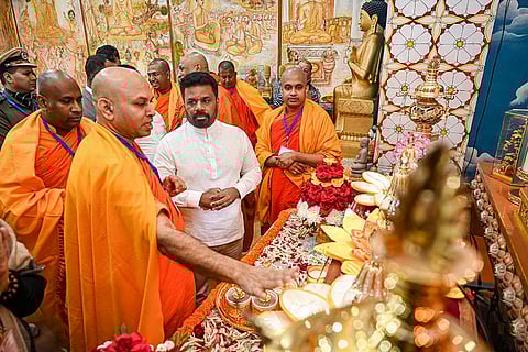 Sri Lankan President at Mahabodhi Temple