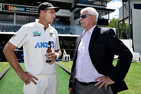 New Zealand's Tim Southee and Sir Richard Hadlee
