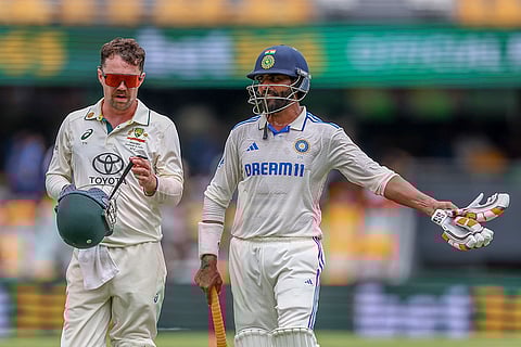 India Vs Australia, 3rd Test Day 4: India's Ravindra Jadeja and Australia's Travis Head walk off the field