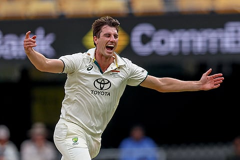 India Vs Australia, 3rd Test Day 4: Australia's captain Pat Cummins celebrates the wicket of India's Nitish Kumar Reddy