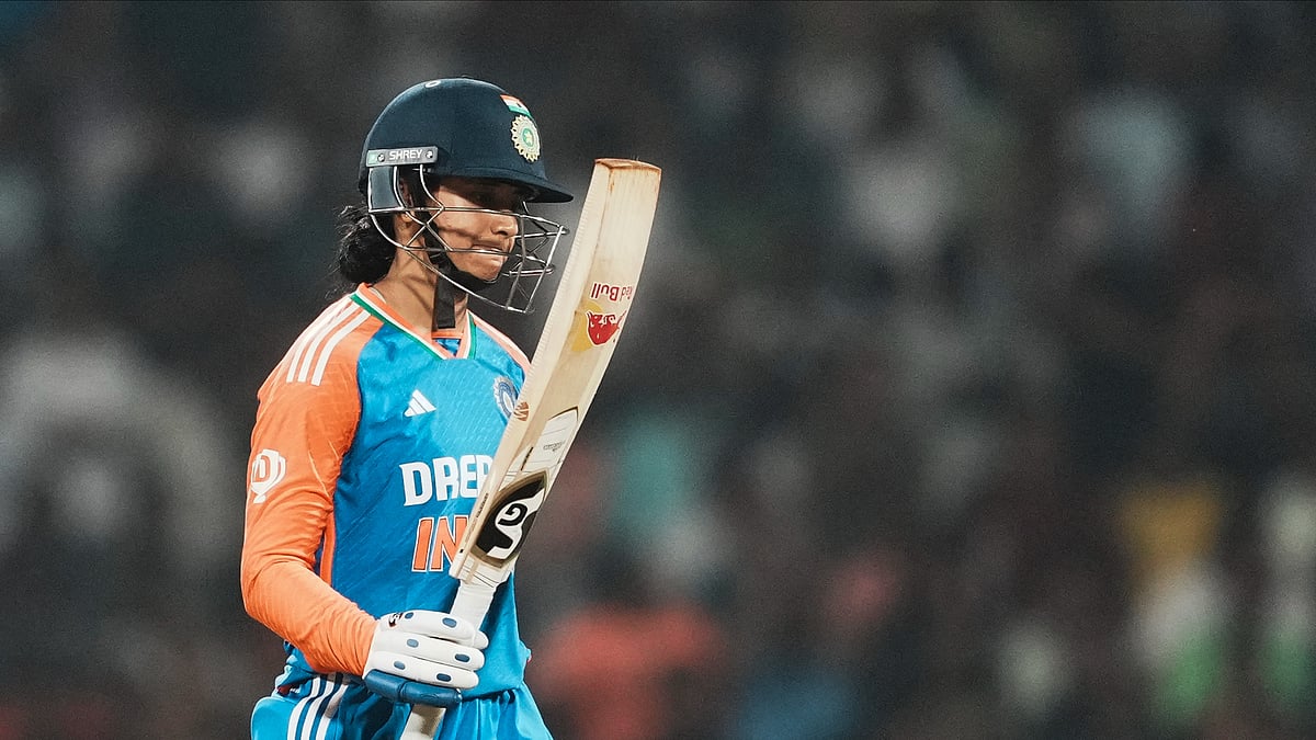 PTI Photo/Kunal Patil : India Women's Smriti Mandhana