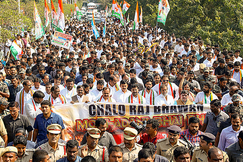 'Chalo Raj Bhavan' protest in Hyderabad