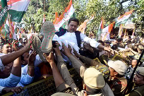 Congress protest in Guwahati