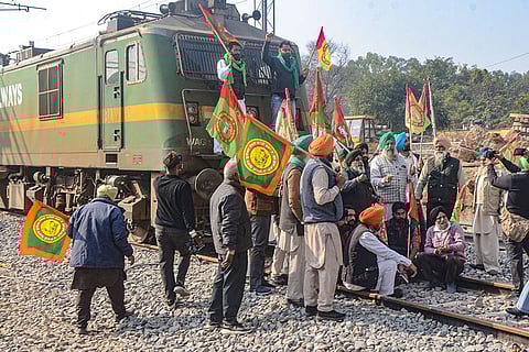 Rail roko protest by farmers in Punjab